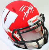 TJ Watt Signed Wisconsin Badgers AMP Speed Mini Helmet- Beckett W Holo *White