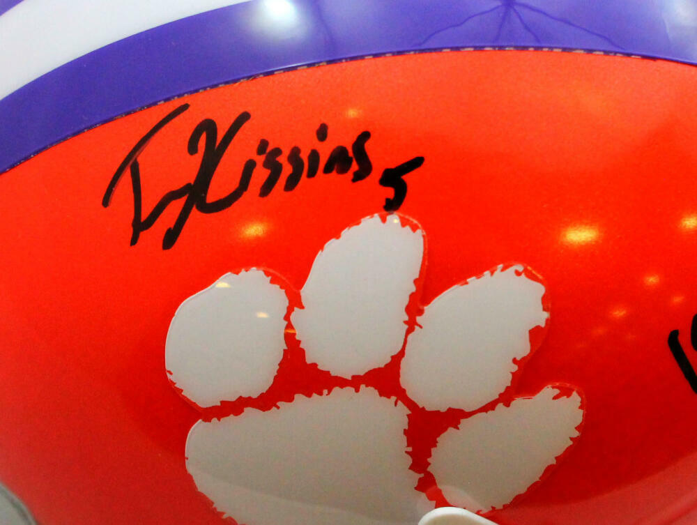 Tee Higgins Autographed Clemson Tigers Schutt Mini Helmet w/Insc- Beckett W Holo