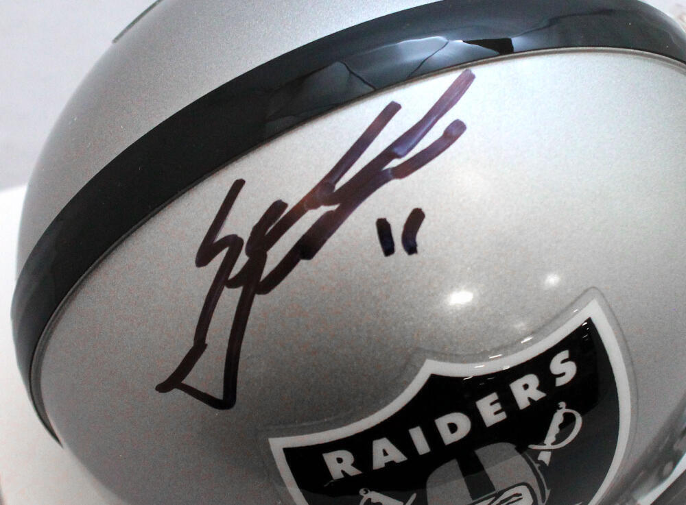 Sebastian Janikowski Autographed Oakland Raiders Mini Helmet- Beckett W hologram