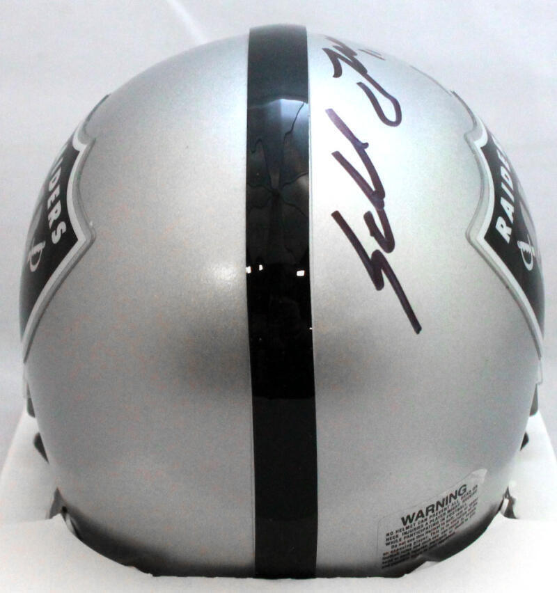 Sebastian Janikowski Autographed Oakland Raiders Mini Helmet- Beckett W hologram