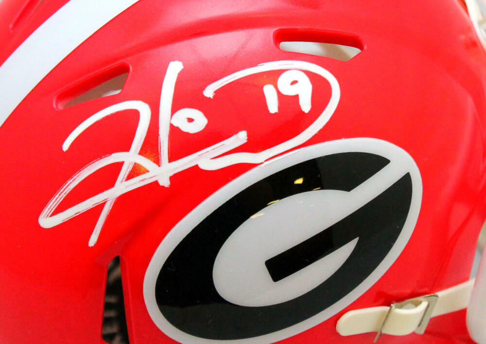 Hines Ward Signed Georgia Bulldogs Speed Mini Helmet- Beckett W Hologram *White