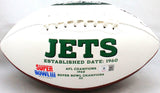 Elijah Moore Autographed New York Jets Logo Football -Beckett W Hologram *Black