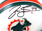 Jason Taylor Autographed Miami Dolphins 97-12 Mini Helmet-Beckett W Hologram*BLK