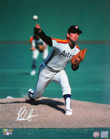 Nolan Ryan Autographed Houston Astros 16X20 HM Pitching Front View- AIV Hologram