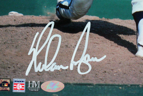 Nolan Ryan Autographed Houston Astros 8x10 HM Pitching Front View- AIV Hologram