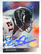 1993 SP #27 Deion Sanders Atlanta Falcons Autograph Beckett Witness