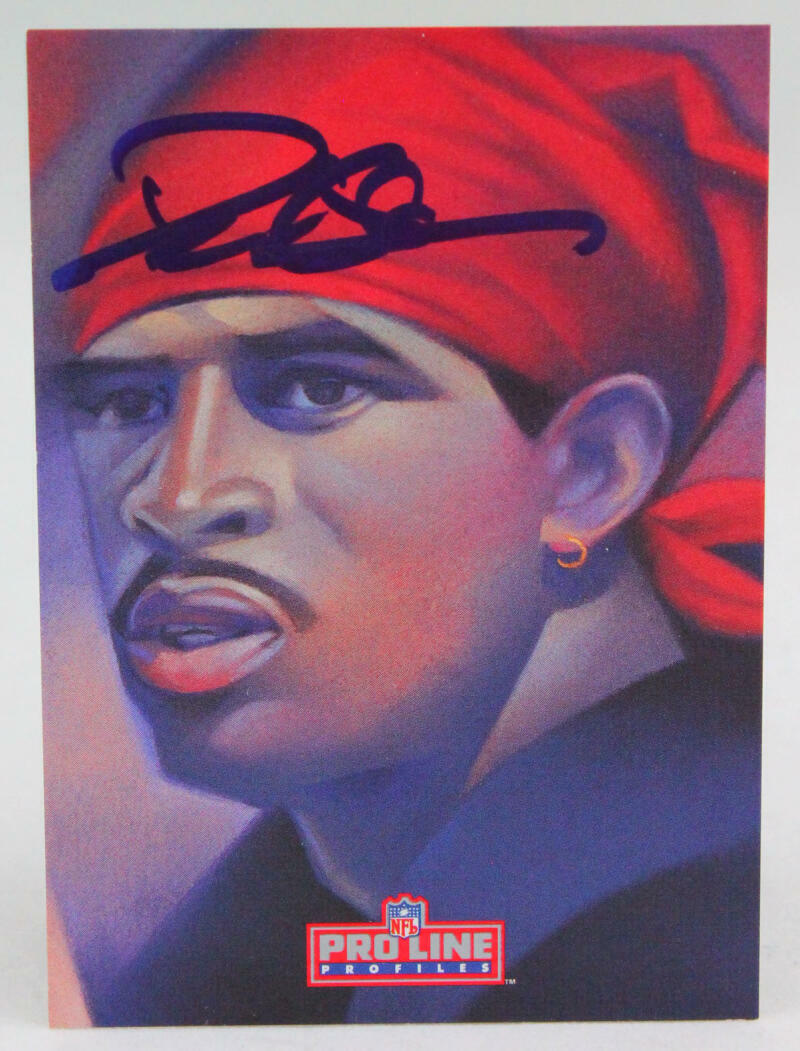 1992 Proline Profiles #5 Deion Sanders Atlanta Falcons Autograph Beckett Witness