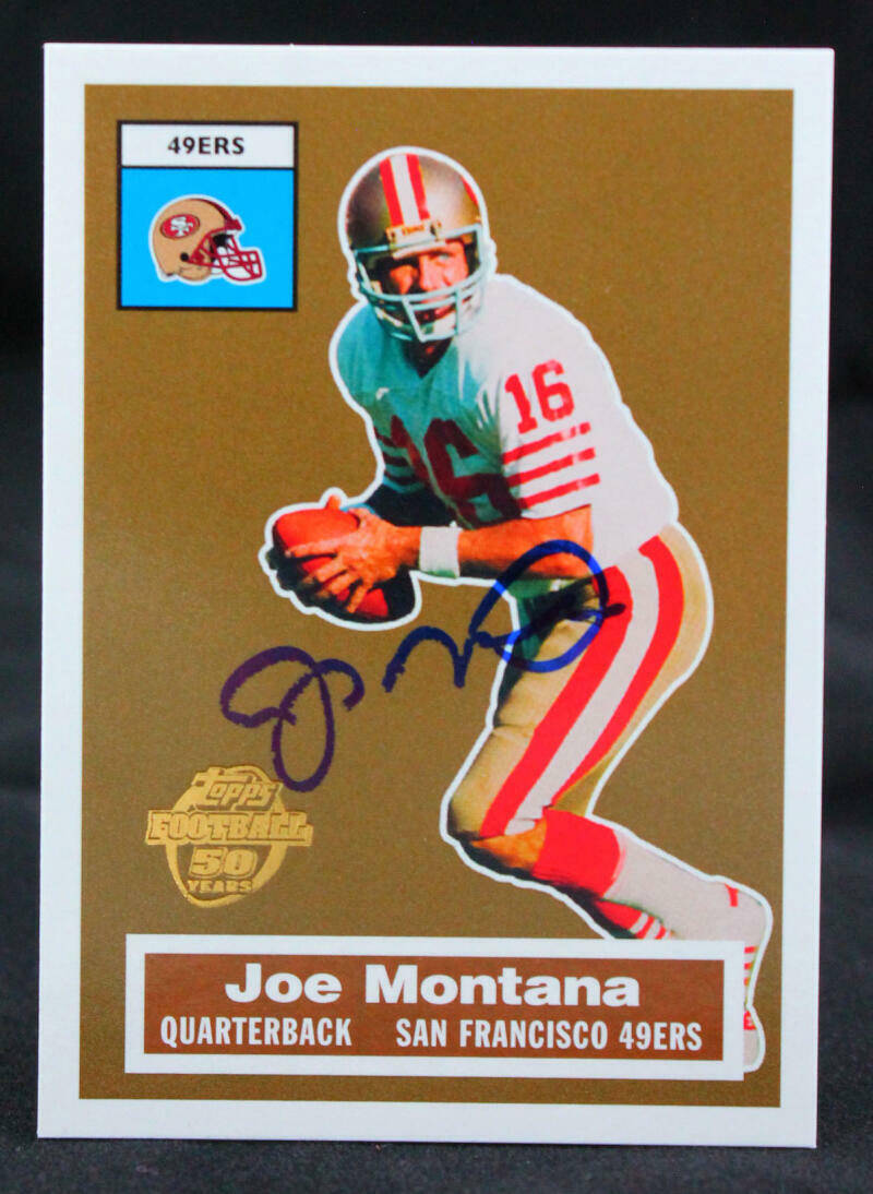 2005 Topps 50th Anniversary #2 Joe Montana SF 49ers Auto Beckett Witness