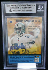 1997 Topps Finest Hitmen #90 Deion Sanders Dallas Cowboys BAS Autograph 10