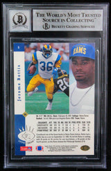 1993 SP #6 Jerome Bettis Los Angeles Rams BAS Autograph 10