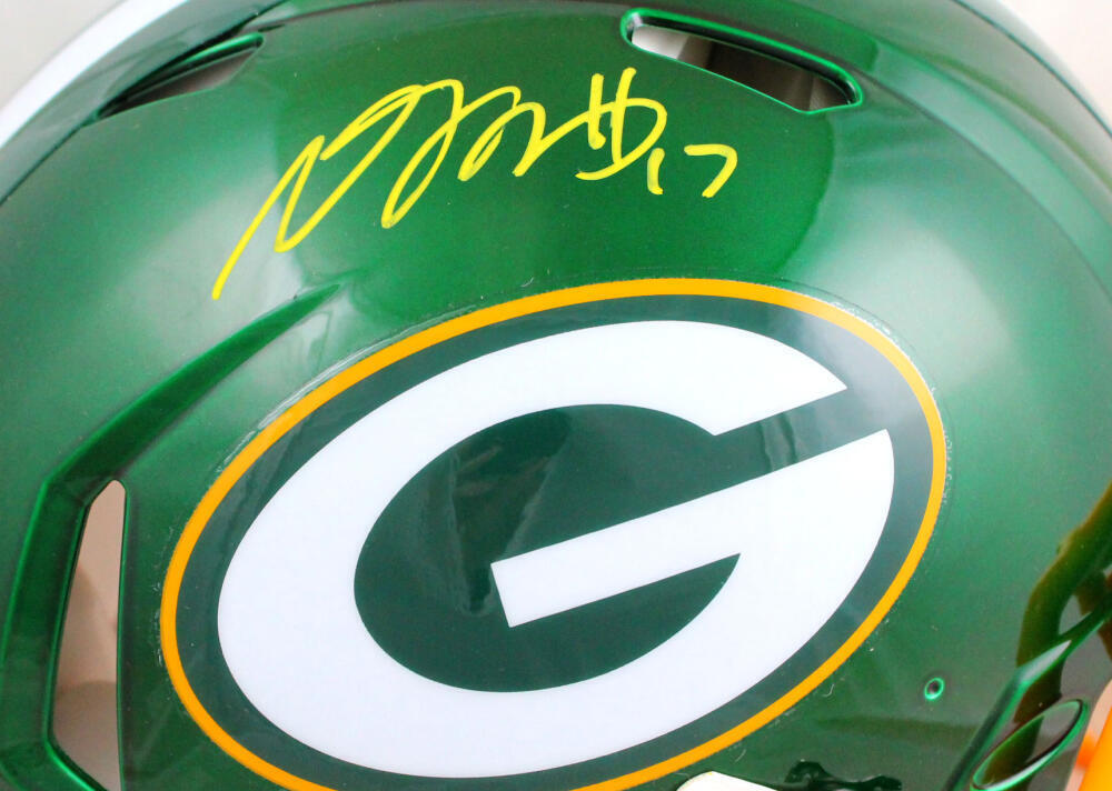 Davante Adams Autographed Packers F/S Flash Speed Authentic Helmet-BeckettW Holo