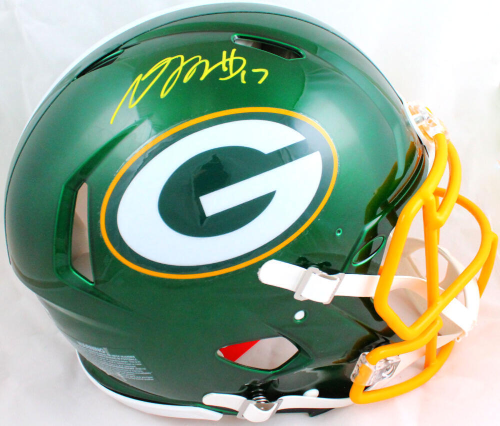 Davante Adams Autographed Packers F/S Flash Speed Authentic Helmet-BeckettW Holo