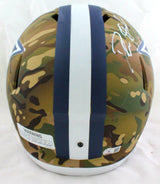 Deion Sanders Autographed Cowboys F/S Camo Speed Helmet-Beckett W Hologram