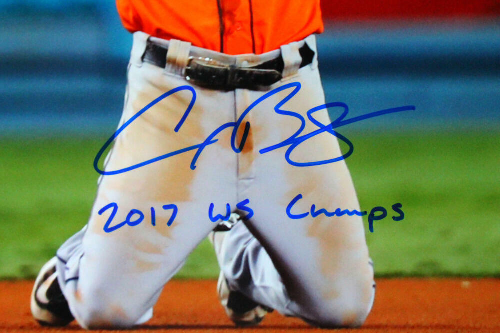 Alex Bregman Signed Houston Astros 16x20 Celebration Photo w/Insc.-BeckettW Holo