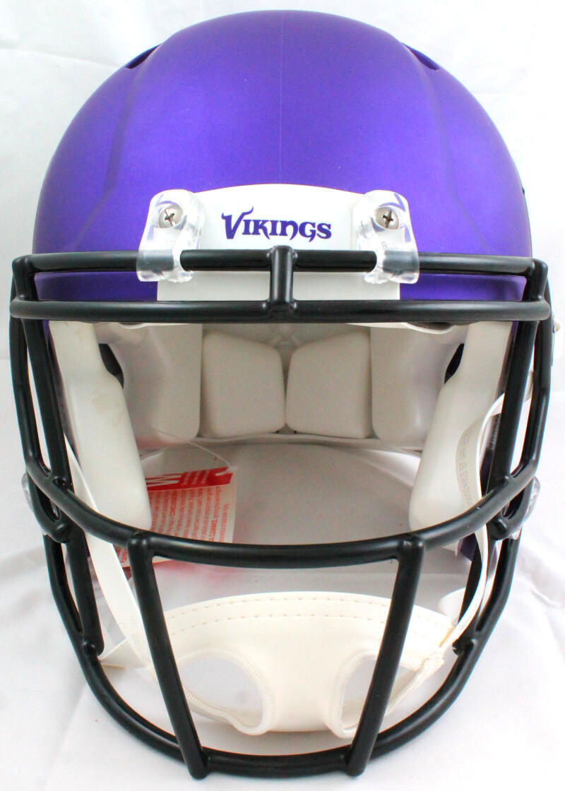 Adrian Peterson Autographed Vikings F/S Speed Authentic Helmet- Beckett W Holo