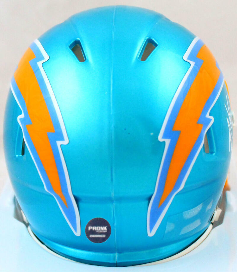 Natrone Means Autographed San Diego Chargers Flash Speed Mini Helmet-Prova