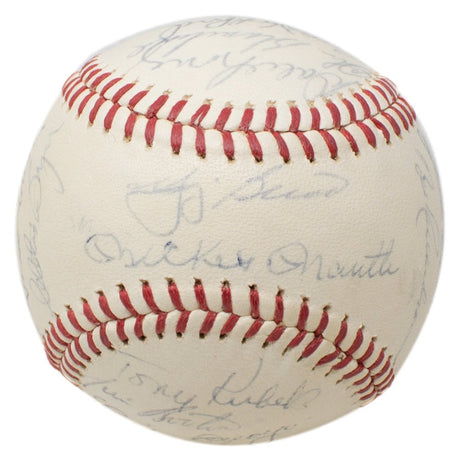 1962 New York Yankees Team Signed Baseball Yogi Berra + 22 Others BAS LOA - Sports Integrity