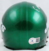 Elijah Moore Autographed New York Jets Mini Helmet- Beckett W Hologram *White