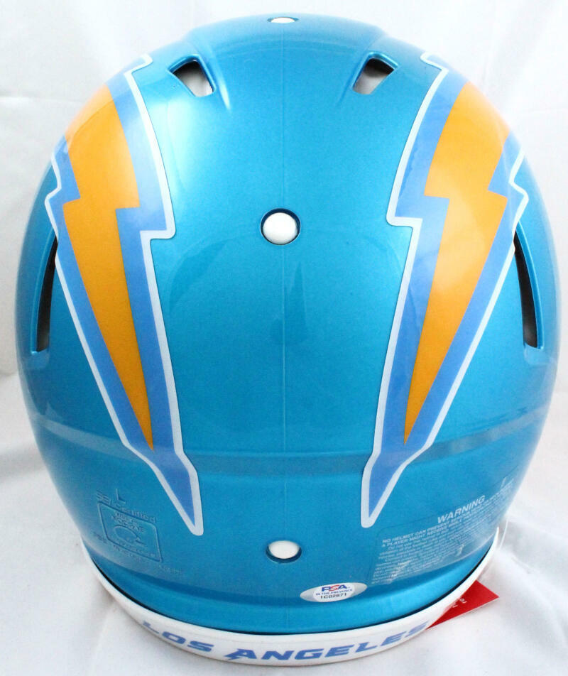 Austin Ekeler Autographed LA Chargers F/S Flash Speed Authentic Helmet-PSA Auth