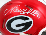 Nick Chubb Autographed Georgia Bulldogs Flash Speed Mini Helmet-Beckett W Holo