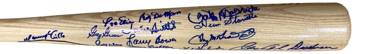 1980 Philadelphia Phillies (33) Team Signed Rawlings Adirondack Bat BAS LOA - Sports Integrity