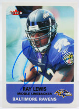 2002 Fleer #7 Ray Lewis Baltimore Ravens Autograph Beckett Witness