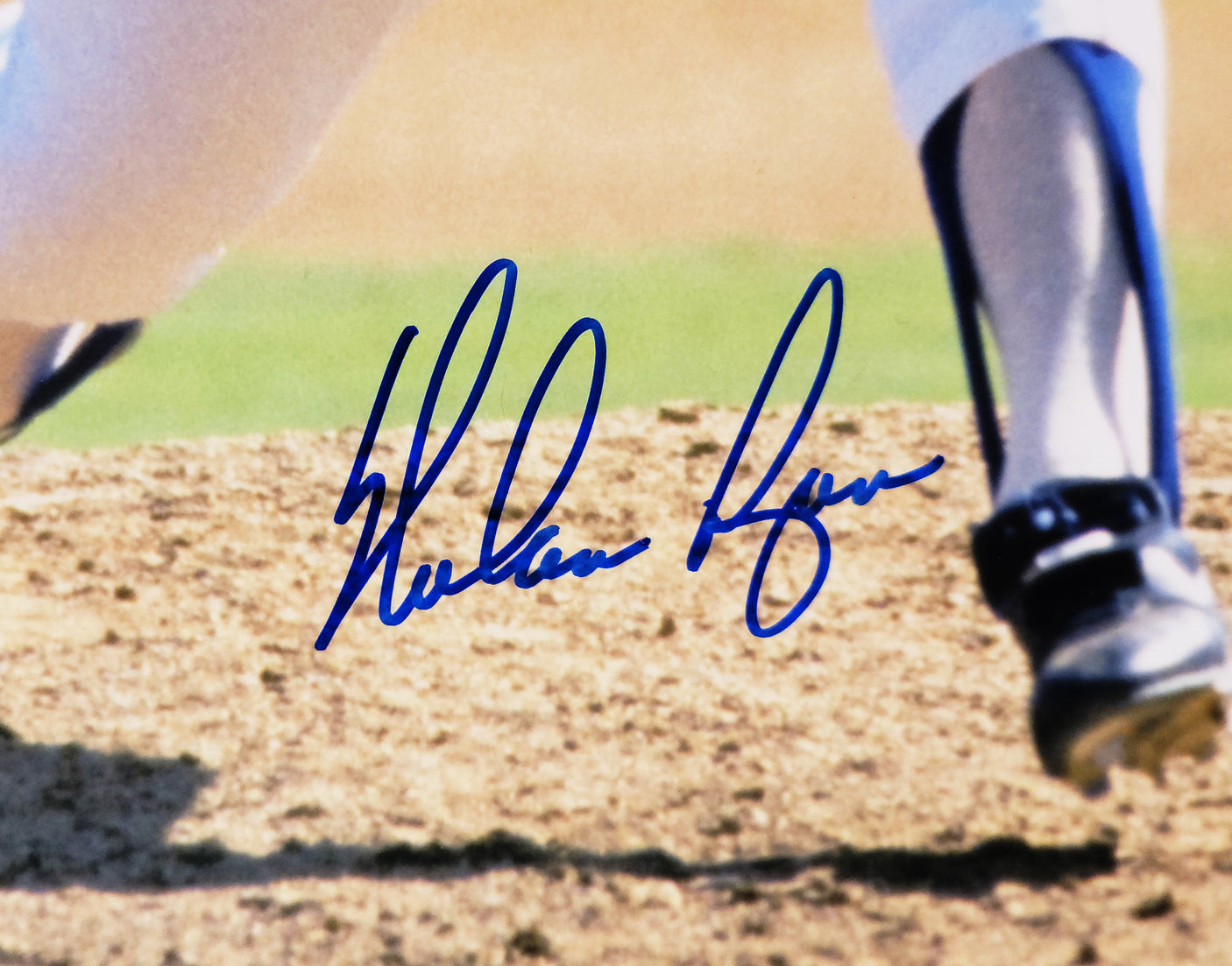 Nolan Ryan Autographed 16x20 Photo Texas Rangers Beckett BAS Stock #201263