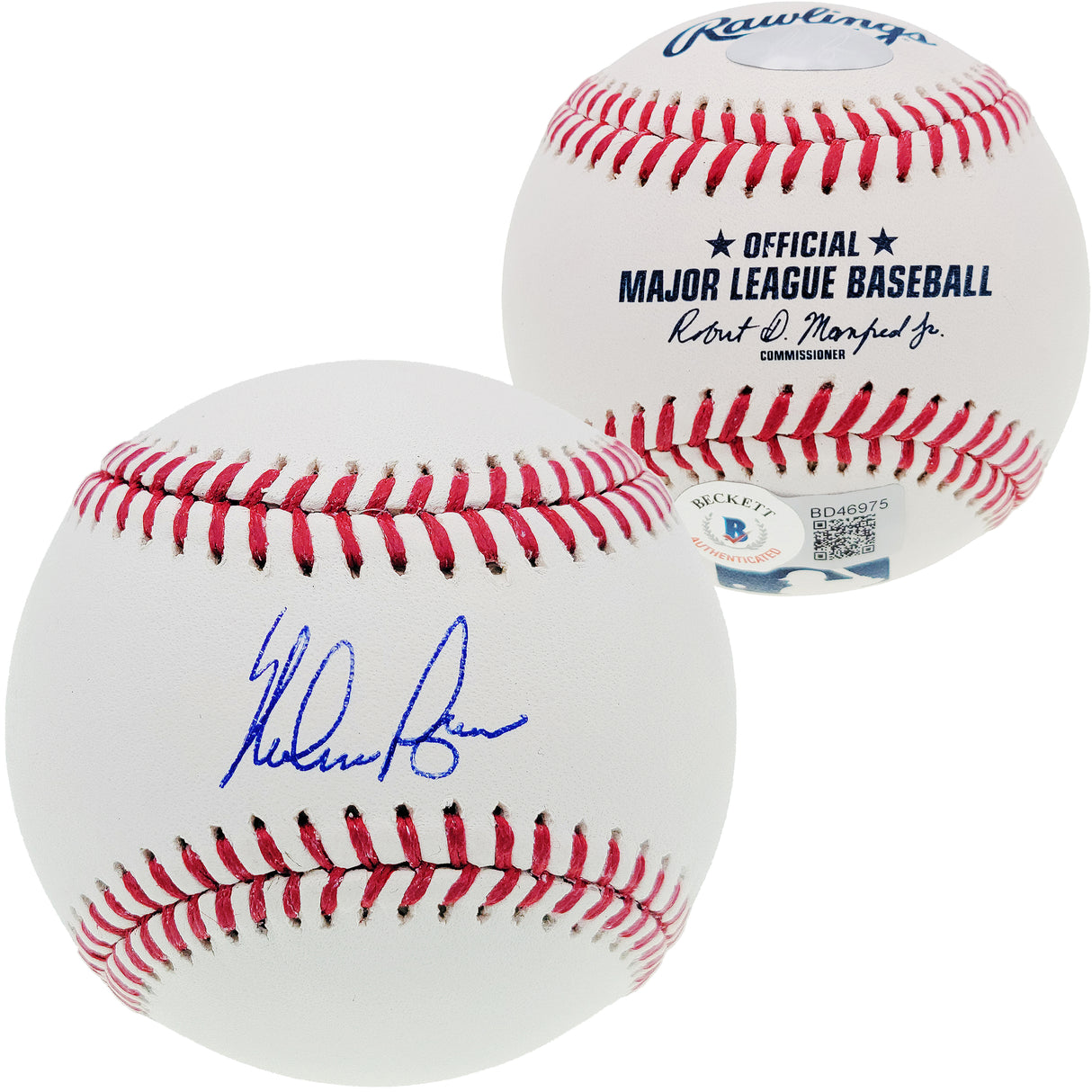 Nolan Ryan Autographed Official MLB Baseball Texas Rangers Beckett BAS Stock #201270