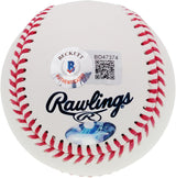 Nolan Ryan Autographed Official HOF Logo Baseball Texas Rangers Beckett BAS Stock #201271