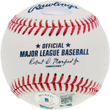 Nolan Ryan Autographed Official MLB Baseball Texas Rangers "The Ryan Express" Beckett BAS Stock #201278