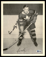 Don Metz Autographed 1945-54 Quaker Oats 8x10 Photo Toronto Maple Leafs Beckett BAS #Y92490