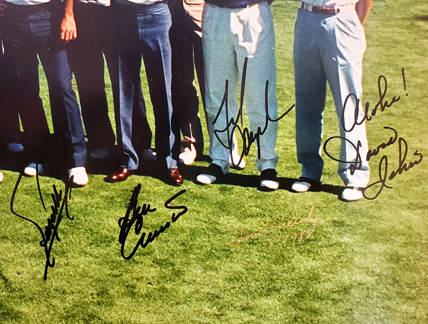 1988 Fred Meyer Classic Tournament Autographed Framed 16x20 Photo With 21 Signatures Including Jack Nicklaus & Payne Stewart JSA #Z99687