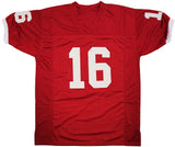 Stanford Cardinal Jim Plunkett Autographed Red Jersey "Heisman 1970" PSA/DNA Stock #201659