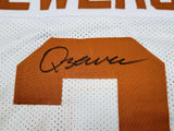 Texas Longhorns Quinn Ewers Autographed White Jersey Beckett BAS QR Stock #201710