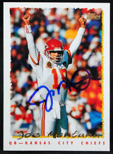 1995 Topps #420 Joe Montana Auto Kansas Chiefs Autograph Beckett Witness