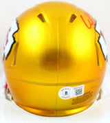 Clyde Edwards-Helaire Autographed KC Chiefs Speed Flash Mini Helmet-BeckettWHolo