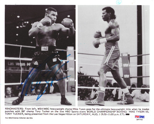 Mike Tyson Autographed 8x10 Photo Vintage PSA/DNA #Q65745