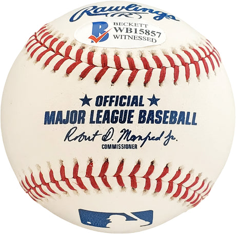 Sammy Sosa Autographed Official MLB Baseball Chicago Cubs "3x 60 HR" Beckett BAS Stock #177579