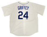 Seattle Mariners Ken Griffey Jr. Autographed White Nike Throwback Jersey Size XXL Beckett BAS & MCS Holo Stock #185605