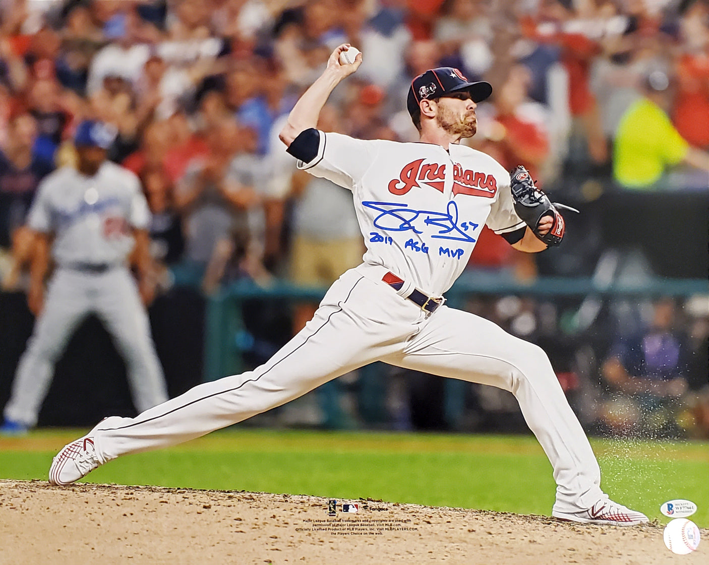 Shane Bieber Autographed 16x20 Photo Cleveland Indians "2019 ASG MVP" Beckett BAS Stock #185901