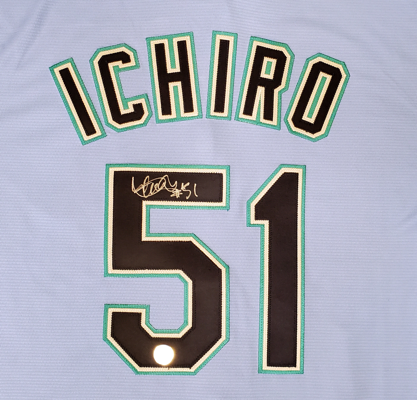 Seattle Mariners Ichiro Suzuki Autographed Light Blue Majestic 2019 Spring Training Jersey Size L "51" IS Holo Stock #189994