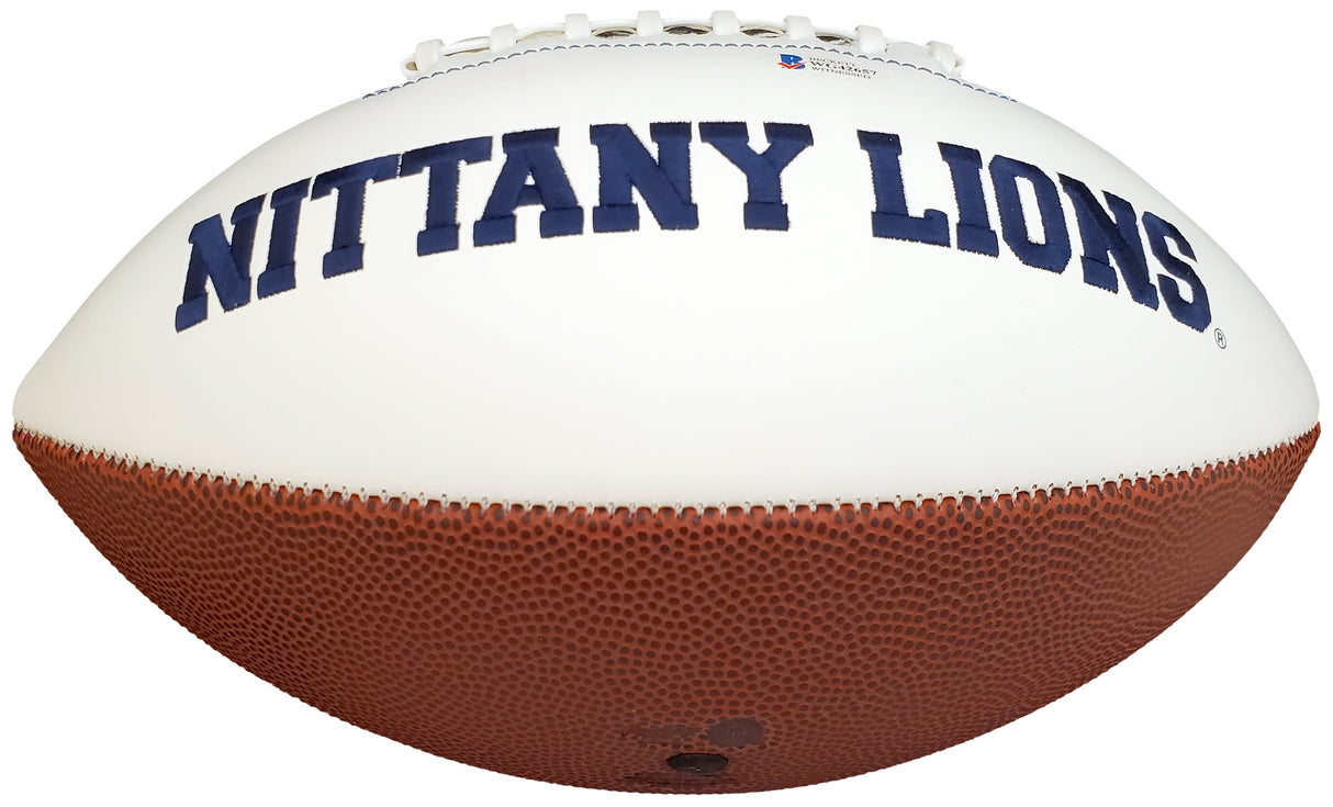 Pat Freiermuth Autographed Penn State Nittany Lions White Logo Football Beckett BAS Stock #191170