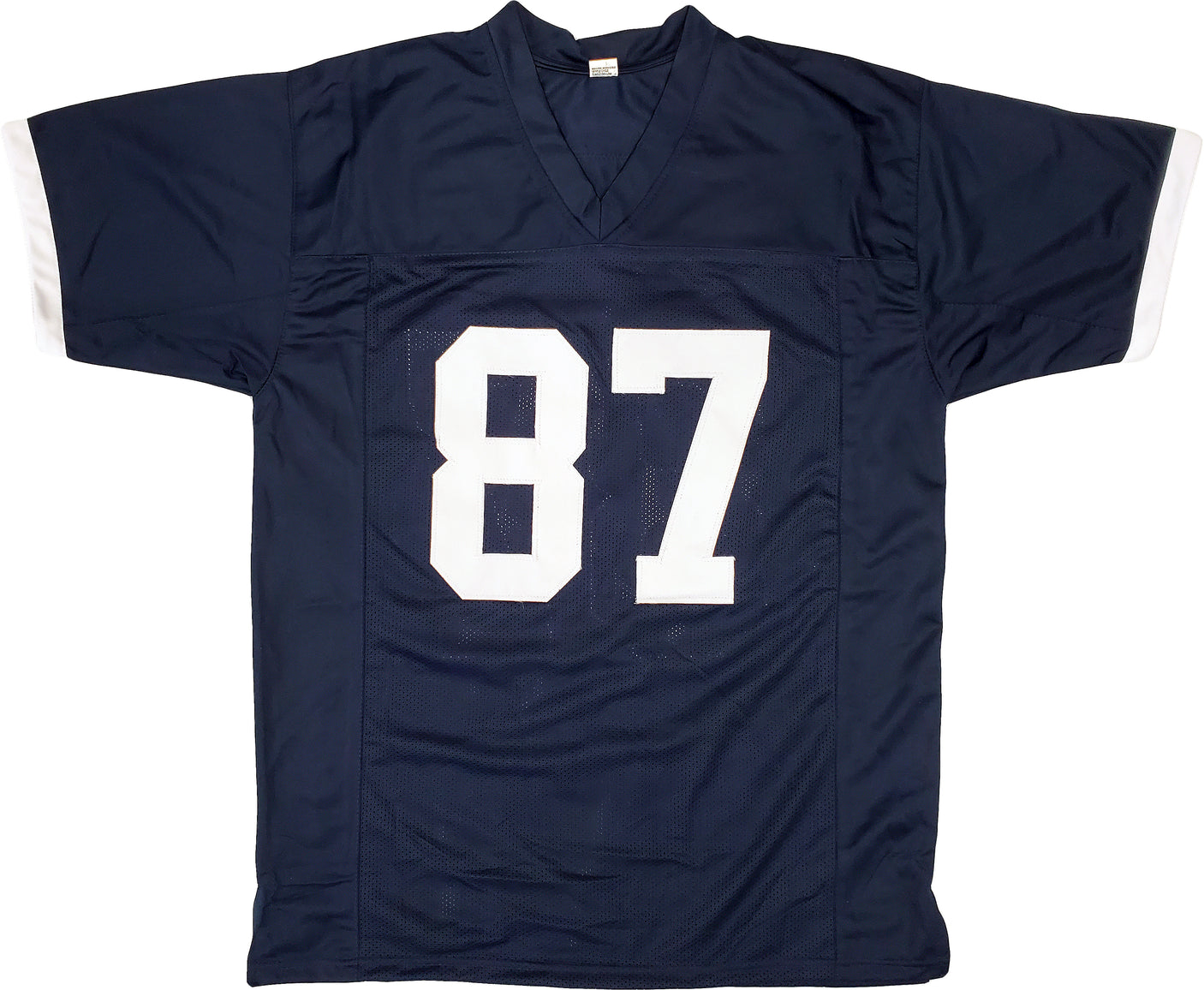 Penn State Nittany Lions Pat Freiermuth Autographed Blue Jersey Beckett BAS Stock #195774