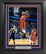 Zion Williamson Autographed Framed 16x20 Photo New Orleans Pelicans Fanatics Holo Stock #201282