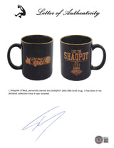 Magic Shaquille O'Neal Signed Shaqpot 1992 NBA Draft Coffee Mug BAS Wit #WP79164