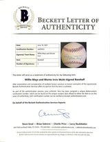 Willie Mays Monte Irvin Dual Signed Giants Baseball BAS LOA AA05933 - Sports Integrity