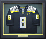 Oregon Ducks Marcus Mariota Autographed Framed Black Nike Jersey MM Holo Stock #89824