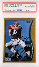 Peyton Manning Autographed 1998 Topps Chrome Rookie Card #165 Indianapolis Colts PSA/DNA #41457327