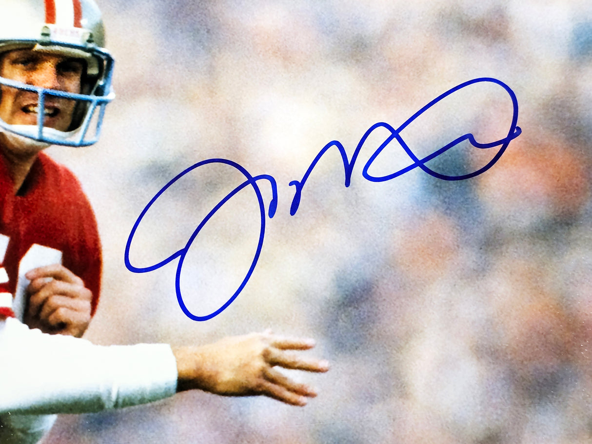 Joe Montana Autographed Framed 16x20 Photo San Francisco 49ers JSA Stock #220538