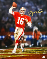 Joe Montana Autographed 16x20 Photo San Francisco 49ers JSA Stock #216965